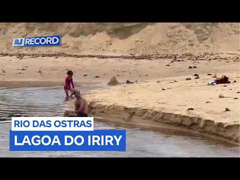 Chuva provoca reabertura natural da Lagoa do Iriry, em Rio das Ostras (RJ)