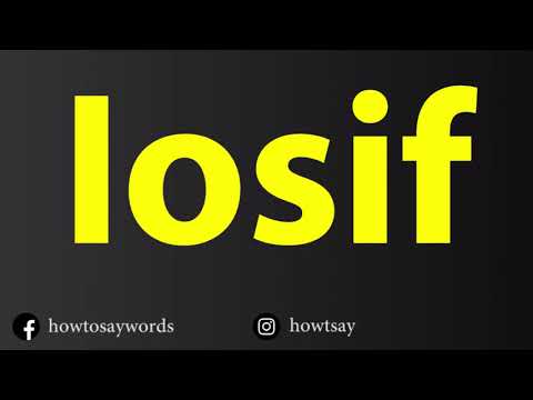How To Pronounce Iosif Иосиф