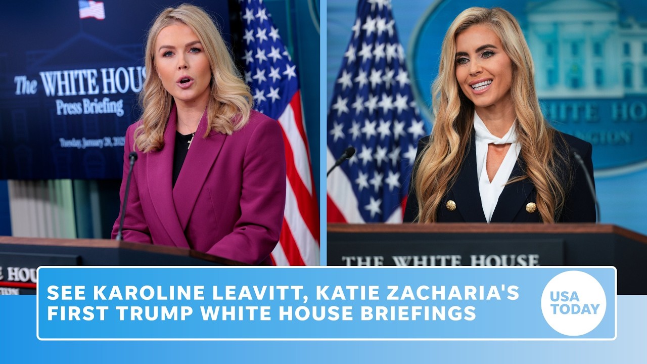 Katie Zacharia and Karoline Leavitt: Comparing Trump press secretaries first White House briefings