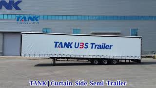 Semi-remorque &agrave; rideaux coulissants Tank High Quality 3 Axles 16 Meters Curtain Side Trailer with Air sus neuf | Image 4 - Autoline