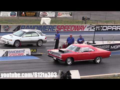 1969 Plymouth Roadrunner vs Subaru Wagon