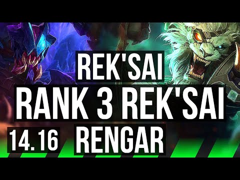 REK'SAI vs RENGAR (JGL) | Rank 3 Rek'Sai, 11/3/14 | EUNE Challenger | 14.16