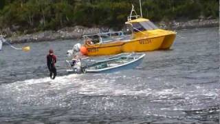 preview picture of video 'wakeboarding salen bay loch sunart scotland'