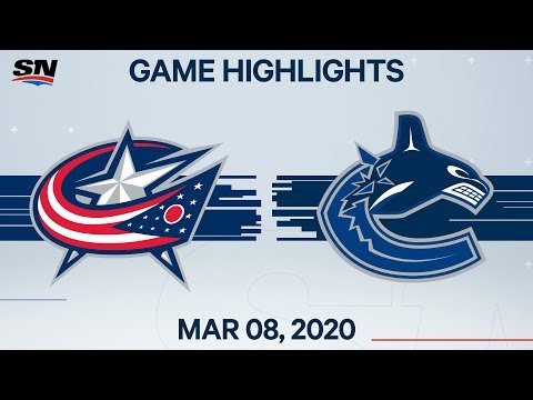 NHL Highlights | Blue Jackets vs Canucks – Mar. 8, 2020