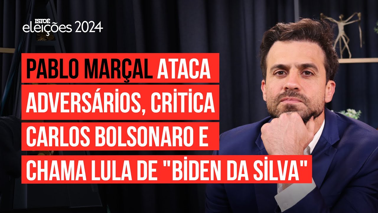 Pablo Marçal ataca adversários, critica Carlos Bolsonaro e chama Lula de "Biden da Silva"