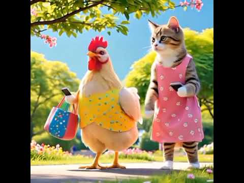 Cat & Hen #animallife