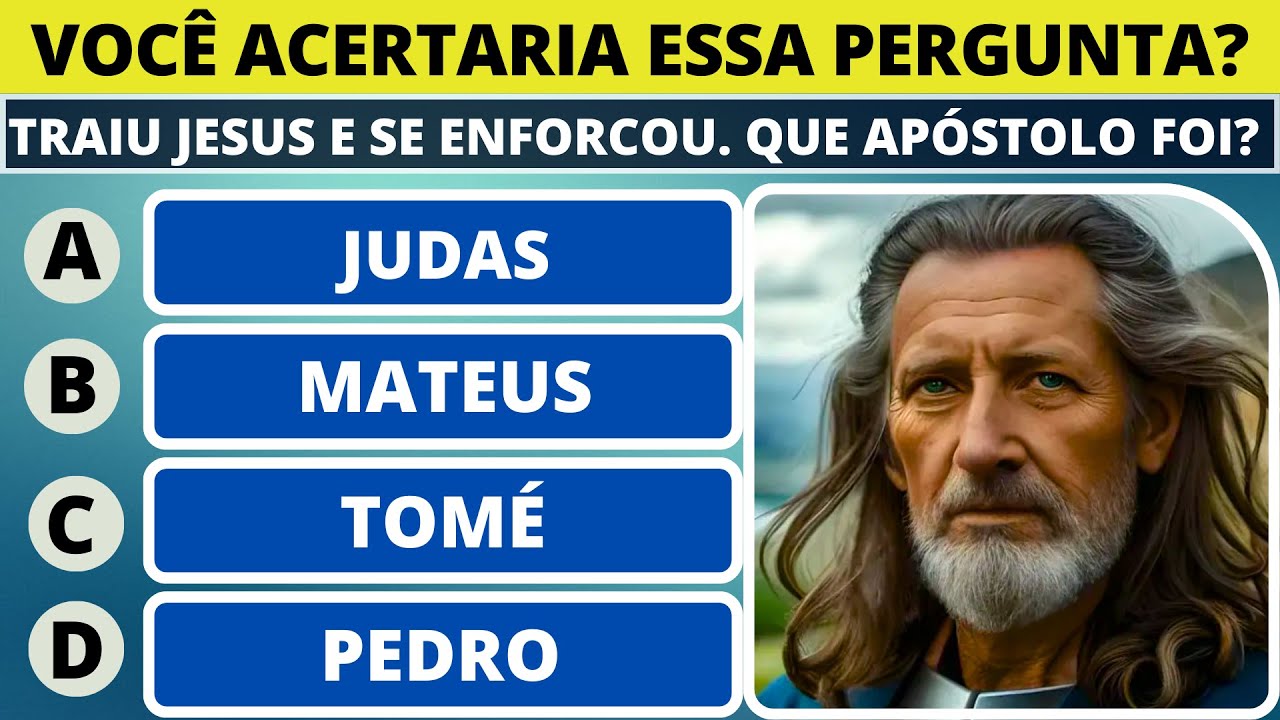 DESAFIO BÍBLICO COM 20 PERGUNTAS DIFÍCEIS SOBRE A BÍBLIA SAGRADA - QUIZ BÍBLICO