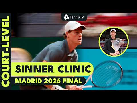 Jannik Sinner's Unreal Madrid Final Performance 🥵 | Court-Level Highlights