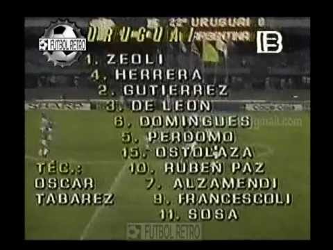 Uruguay 2 vs Argentina 0 Copa America 1989 Paz, So...