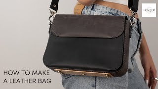 How to Make Leather Crossbody Bag / Leather Craft Tutorial
