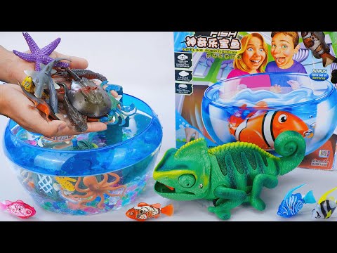 Toy asmr 🦎 Zuru Robo Alive RC Chameleon Toys + Sea Animal Playset ASMR ✨ Satisfying with Review Toys