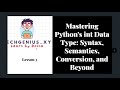 Nemo Nau In Bayanai Na Int Python In Hausa TechGenius Xy Darasi Na 3