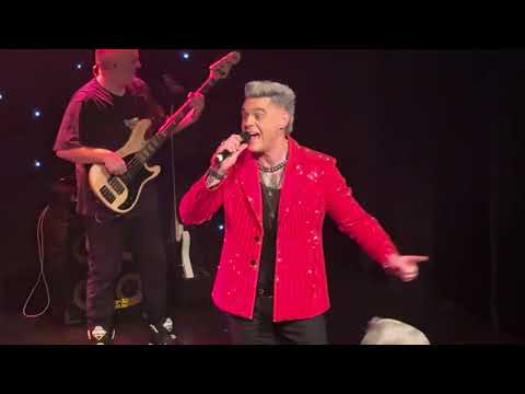 John Fisher and Dan Budd as Gary Barlow and Robbie Williams..