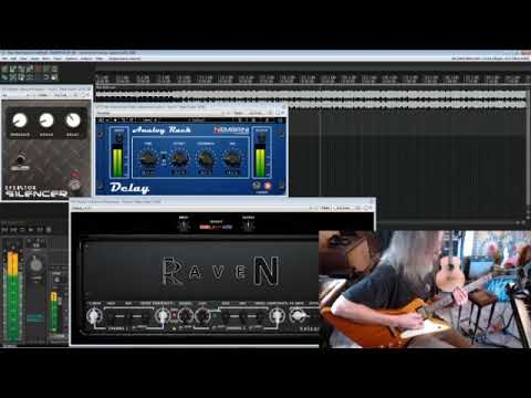 Live slide guitar playing through the Raven Volcanic amp sim by Vadim Taranov