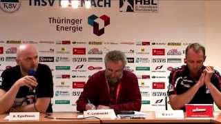 preview picture of video 'Pressekonferenz -ThSV Eisenach vs. HSG Nordhorn 25:28 (15:12)'