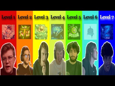 The 7 Levels of Geometry Dash Pro Players | 5k Subs Special