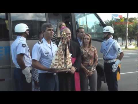 Imagem da Virgem de Nazaré chega ao Rio.