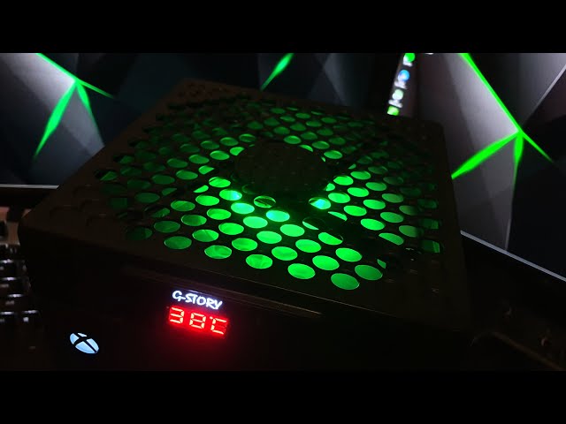 Vídeo relacionado con G-STORY Ventilador para Xbox Serie S con velocidad automática del ventilador ajustable por temperatura, pantalla LED, bajo ruido, 3 velocidades 1500/1750/2000RPM (140MM) (White)