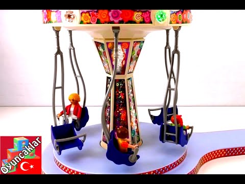 Playmobil Atlıkarınca Lunapark Seti Summer Fun 5548 - Atlıkarınca ile renkli ışıklar Seti