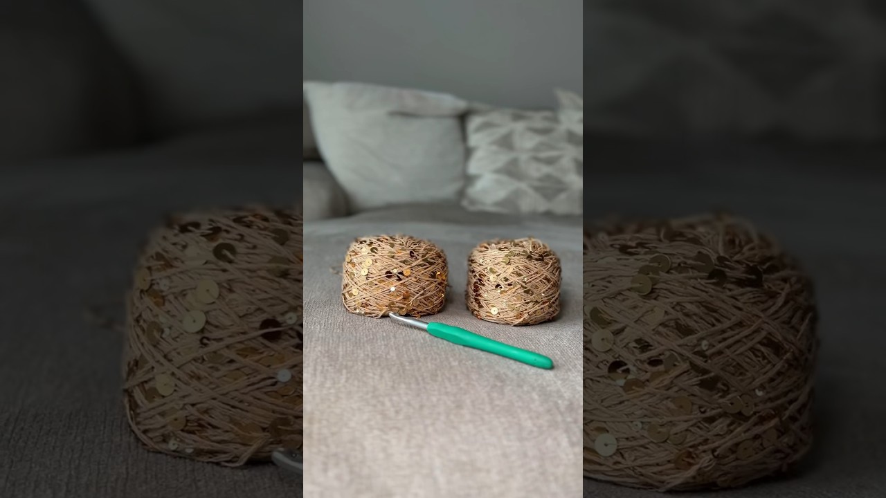 Sequin yarn is a forever fave🤩 #crochet #crochettutorial #handmade #crochetpattern #design