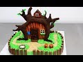 How To Make A CHOCOLATE HOUSE Cake Decorating With Modelling Chocolate