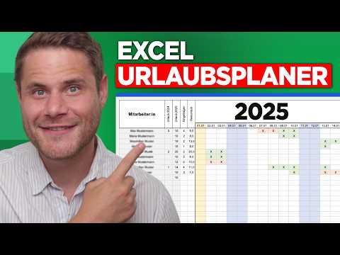 Der BESTE Excel Urlaubsplaner für 2025 (+ Download)