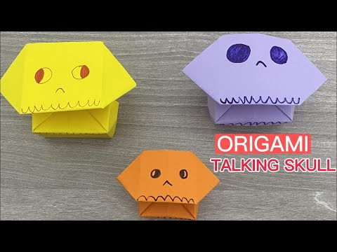 Halloween Talking Skull Origami – Easy DIY Craft!