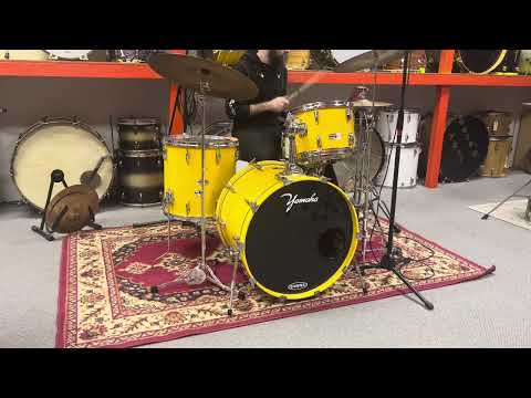 1980s Yamaha Tour Custom 8000 "Mellow Yellow" Drum Set image 22