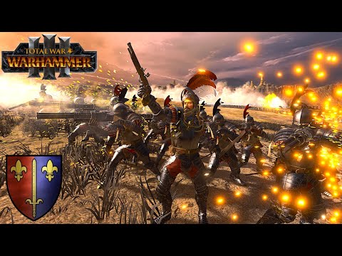 Bretonnia vs Greenskins - Guns of Bretonnia Mod | Total War WARHAMMER3 Thrones of Decay | 4K