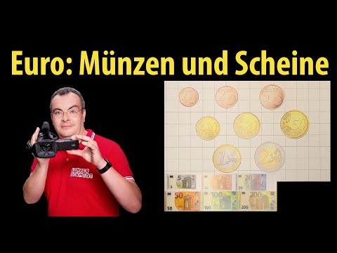 Euro: Münzen und Scheine - eine Übersicht - Grundschule - Klasse 1
