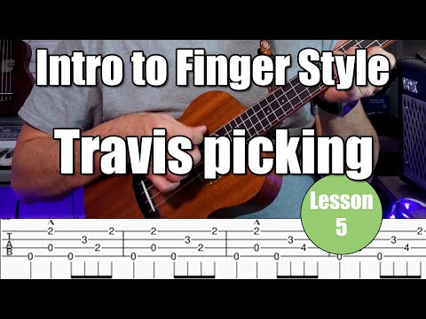 "Travis picking" - Introduction To Fingerstyle Lesson 5 #ukulele #fingerstyle #lesson
