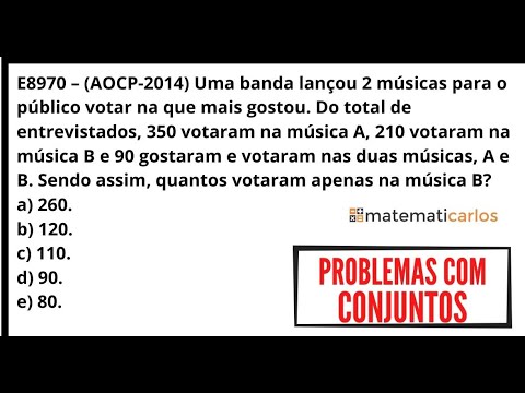 Problemas com Conjunto com Diagrama de Venn - QUESTÃO 11 - E8970