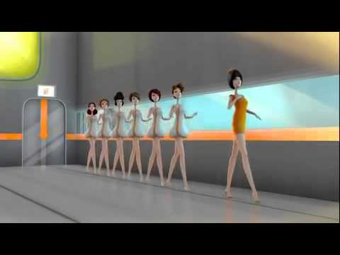 Fat girls convert in to slim girls animation