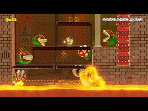 Hot Bites with Flaming Balls by Farticus 🍄 Super Mario Maker 2 😶 No Commentary　#acp