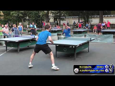 СОДЫЛЬ - БАЙБУЛДИН 1/2 ФИНАЛ ЧЕМПИОНАТ МОСКВЫ-2020 на воздухе #tabletennis #настольныйтеннис