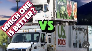 SYSCO VS US FOODS | COMPARISON & REVIEW #cdl #foodservice #truckdriver #usfoods #sysco