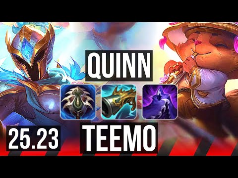 QUINN vs TEEMO (TOP) | 7 solo kills, Legendary, 500+ games | EUW Diamond | 25.23
