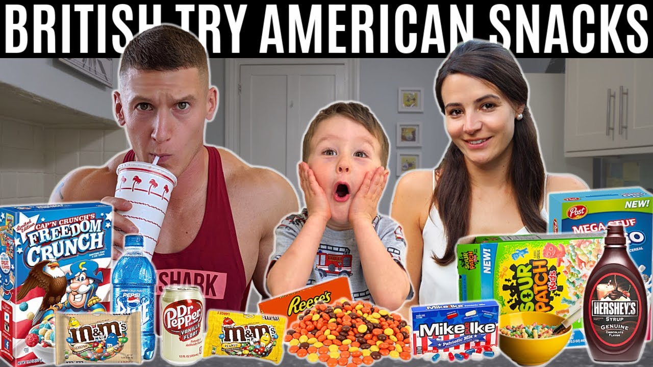 British family try American snacks & candy for the first time