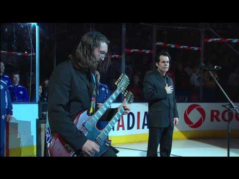 Kelly Hoppe and Gordie Johnson of Big Sugar Perform "Oh Canada" - Apr 3rd 2010 (HD)