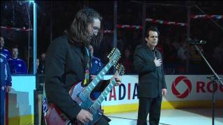 Kelly Hoppe and Gordie Johnson of Big Sugar Perform &quot;Oh Canada&quot; - Apr 3rd 2010 (HD)