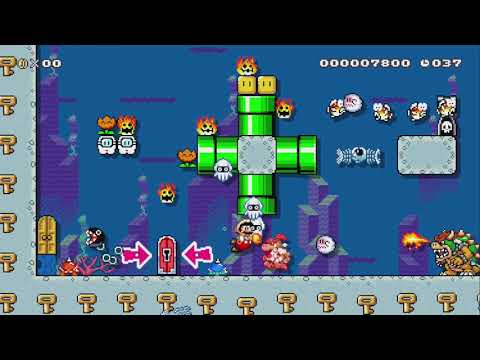 【ミニコース】鍵どろぼー犯の敵さんはだーれだっ!? 60sec by ほのか2ごう - SUPER MARIO MAKER - NO COMMENTARY 1bh
