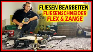 FLIESEN SELBER BEARBEITEN - Fliesenschneider, Flex, Zange & Bohrkrone! | Home Build Solution