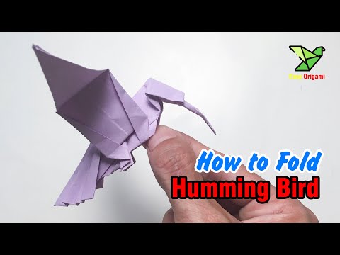 Humming Bird origami | Folding paper Humming Bird easy