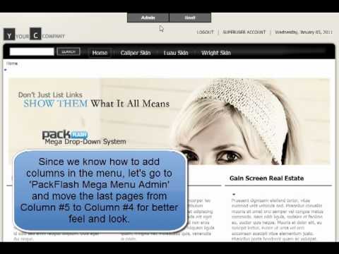 DotNetNuke | DNN | Mega Drop Down Menu and Navigation - Editing Content by PackFlash