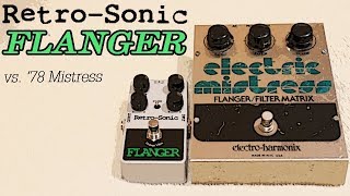 Video thumbnail for FIRST LOOK: Retro Sonic Flanger (vs. 1978 EHX Mistress) by Joe Perkins