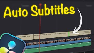 How to AUTOMATICALLY add Subtitles to your video | Davinci Resolve Studio