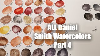 Swatching ALL Daniel Smith Watercolors Part 4