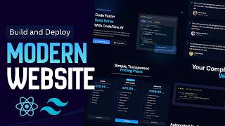 Build and Deploy a Fully Responsive Modern Website using ReactJS and Tailwind CSS