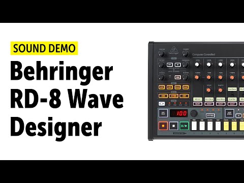 Behringer Rhythm Designer RD-8 Wave Designer Demo (no talking)