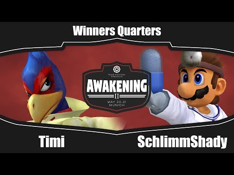 Awakening 2 - Timi (Falco) Vs. SchlimmShady (Doc) - Winners Quarters - Melee Singles